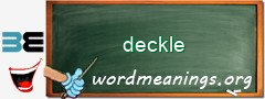 WordMeaning blackboard for deckle